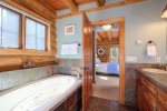 Master bedroom ensuite-soaking tub-standing shower